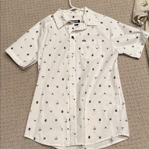 Kids White Patterned Shirt